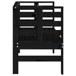 vidaXL Banc de jardin noir 111 5x53x71 cm bois massif de pin