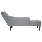 vidaXL Fauteuil long avec accoudoir droit gris clair tissu