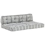 vidaXL Coussin de canapé palette Gris Tissu Patchwork