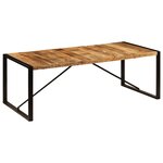 vidaXL Table de salle à manger 220x100x75 cm Bois de manguier solide