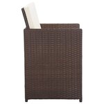 vidaXL Salon de jardin 15 Pièces avec coussins Résine tressée Marron