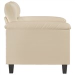 vidaXL Chaise de canapé crème 60 cm tissu microfibre