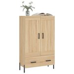 vidaXL Buffet haut chêne sonoma 69 5x31x115 cm bois d'ingénierie