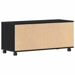 vidaXL Meuble TV Noir 90 x 35 x 40 5 cm Bois d'ingénierie