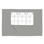 vidaXL Mur de tente de fête 2 Pièces 300 x 195 cm Gris clair PE et acier