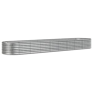 vidaXL Lit surélevé de jardin Acier enduit de poudre Argenté