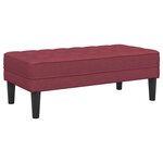 vidaXL banc Rouge bordeaux 113 x 57 x 39 cm tissu