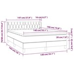 vidaXL Sommier à lattes de lit avec matelas Rose 140x190 cm Velours