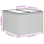vidaXL Ensemble de Canapés de Jardin 7 Pièces avec Coussins Beige Rattan Poly