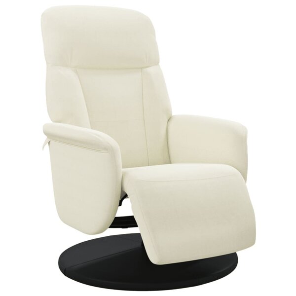 vidaXL Fauteuil inclinable avec repose-pied crème velours