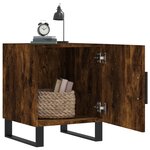 vidaXL Table de chevet chêne fumé 40x40x50 cm bois d'ingénierie