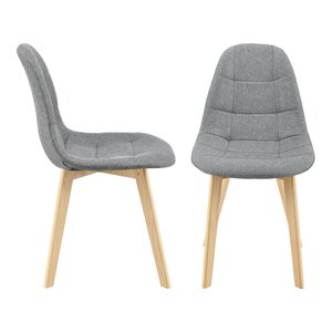 Lot de 2 chaises de salle à manger 86 x 53 x 47 cm gris clair 03_0006735