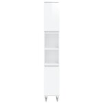 vidaXL Ensemble de meubles de salle de bain 3 Pièces blanc brillant