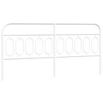 vidaXL Tête de lit métal blanc 200 cm