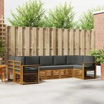 vidaXL Ensemble de canapés d'extérieur 7 pc Naturel et Anthracite