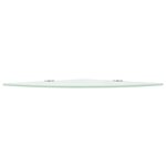 vidaXL Étagères d'angle 2 Pièces et supports chromés Verre Blanc 25x25 cm