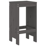 vidaXL Ensemble de bar de jardin 7 Pièces gris bois de pin massif