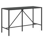 vidaXL Ensemble de bar de jardin 9 Pièces avec coussins noir poly rotin