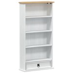 vidaXL Meuble CD Blanc 52 x 17.5 x 103 cm Pin massif