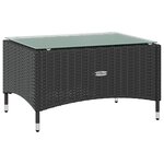 vidaXL Salon de jardin 8 Pièces avec coussins résine tressée noir