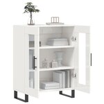 vidaXL Buffet Blanc brillant 69 5x34x90 cm Bois d'ingénierie