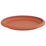 vidaXL Plateau à fleurs rond 6 Pièces Rouge brique Ø 17 5 x 2 cm