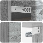 vidaXL Cabinet de chevet mural Sonoma gris 34 5 x 33 x 20 cm