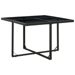 vidaXL Ensemble à manger d'extérieur 9Pièces coussins Résine tressée Noir