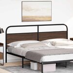 vidaXL Tête de lit chêne marron 200 cm acier et bois d'ingénierie