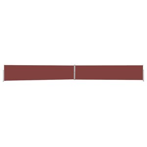 vidaXL Auvent latéral rétractable de patio 140x1200 cm Marron