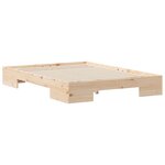 vidaXL Cadre de lit surélevé avec stockage Marron Bois massif en pin