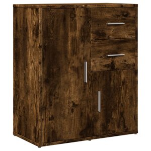 vidaXL Buffet chêne fumé 60x31x70 cm bois d'ingénierie