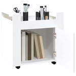 vidaXL Chariot de bureau Blanc 60x45x60 cm Bois d'ingénierie