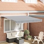 vidaXL Auvent Rétractable Anthracite et blanc 350x250 cm tissu