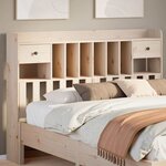 vidaXL Tête de lit avec rangement 140 cm bois massif de pin
