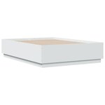 vidaXL Cadre de lit avec LED sans matelas blanc 135x190 cm