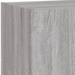 vidaXL Unités murales TV avec LED 5 Pièces gris sonoma bois d'ingénierie