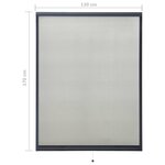vidaXL Moustiquaire à rouleau pour fenêtres Anthracite 130x170 cm