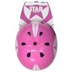 STAMP Casque Skate Pink Star avec Molette d'Ajustement - Taille 54-60 cm