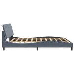 vidaXL Cadre de lit avec lumières LED gris foncé 180x200 cm velours