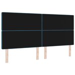 vidaXL Tête de Lit en Velours Argyle Manuel Bleu foncé 200 cm Velours