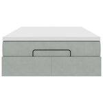 vidaXL Cadre de lit ottoman et matelas gris clair 120x200 cm velours