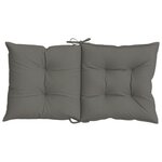 vidaXL Coussins de chaise à dossier bas lot de 2 gris foncé mélangé