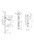 THIRARD - Serrure encastrable Unimax CE NF QC à cylindre pour porte d'entrée  axe50mm  bouts ronds  têtière noire - THIRARD