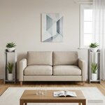 vidaXL Support de Plante 2 pièces Gris béton 30 x 30 x 100 cm