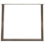 vidaXL Pieds de table à manger en forme de U  2 pièces  acier naturel  90 x (72-73) cm