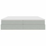 vidaXL Lit avec rangement et matelas Gris clair 200 x 200 cm Velours