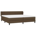 vidaXL Sommier à lattes de lit avec matelas Marron foncé 200x200 cm