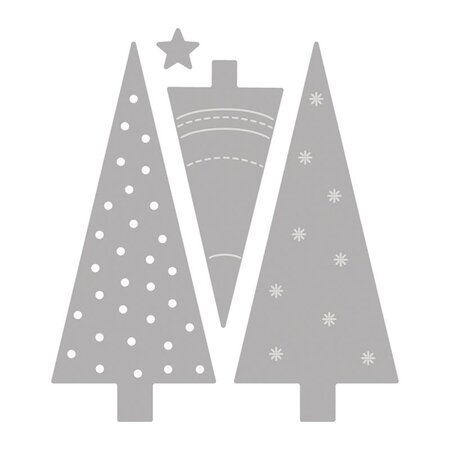 Kit gabarits de découpe: xmas tree  0 7x0 7cm - 3x6 9cm  4 pces