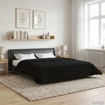 vidaXL Duvet d'hiver Noir 220 x 240 cm Microfibre et polaire Teddy